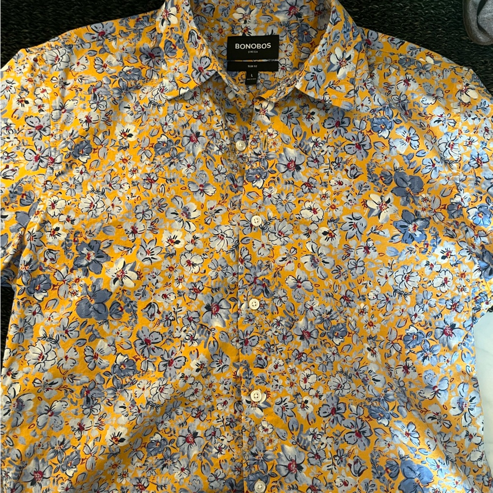 Bonobos short sleeve button down - Slim Fit Large